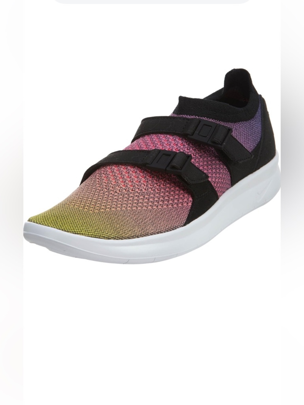 Nike Men's AIR SOCKRACER Flyknit slip on sneaker ombré rainbow size 10